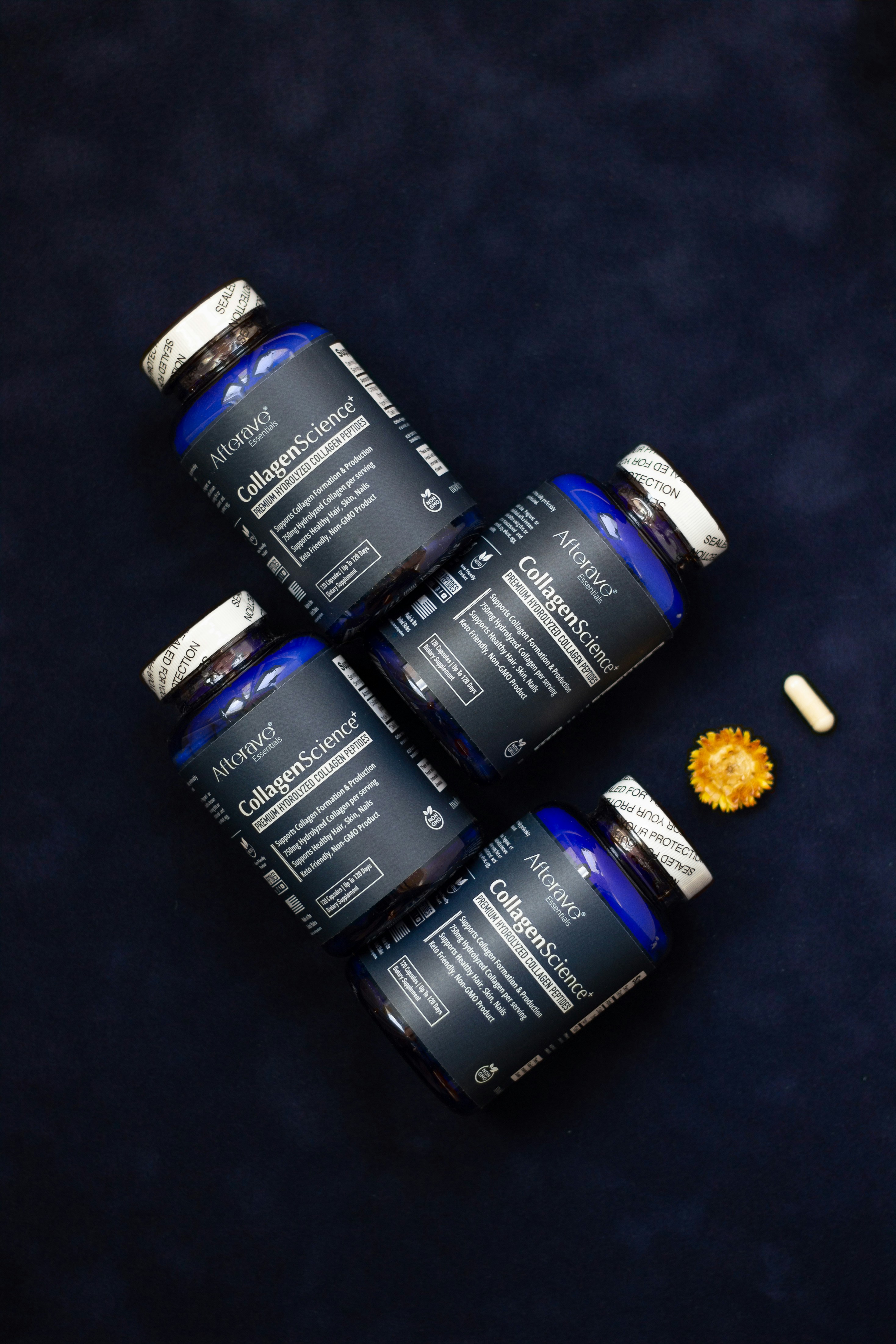 Collagen is a fibrillar protein that forms the conjunctive and connective tissues in the human body, including joints and bones, and revitalizes hair, skin, and nails. Hydrolyzed Collagen Peptides Premium is a USA-made product manufactured in an FDA-certified facility. Enhanced collagen formation and production, Supports skin tone, elasticity, and firmness revitalizing, Helps wrinkle, breakouts, and blemishes reduction, Hydrates and soothes skin, and counteracts skin-aging, High-quality sourced, and clinically proven ingredients, Scientifically formulated, 100% Drug-Free
